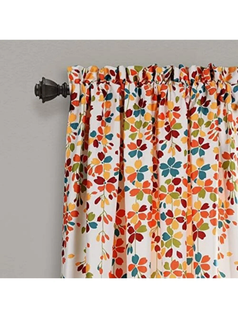 Charming Floral Light Filtering Window Curtain Panels, 52